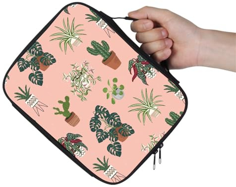 Hixingo Buchhülle Schutzhülle für Bücher aus Stoff, Buchhülle mit Reißverschluss Buchschutz Buchhüllen für Taschenbücher Buchhülle für Buchliebhaber für Lehrer, Freunde (Sukkulent 4,28x22cm)