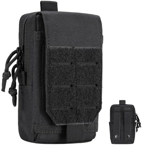 Hejo Pochette tactique Molle, pochette de ceinture utilitaire avec fermeture éclair, pochette pour téléphone Molle, sac de ceinture pour homme, sac de taille multifonction pour sport, randonnée