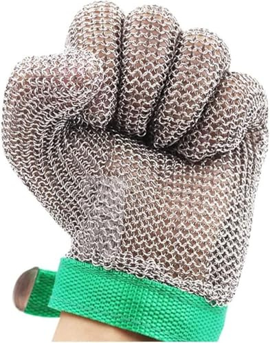 Edelstahlhandschuhe Mesh Schnittfest Stabbeständige Schutzhandschuhe Schnittfeste Handschuhe, Kettenhandschuh Metzger, Schnittschutzhandschuhe Zum Schneiden Schneiden Arbeiten