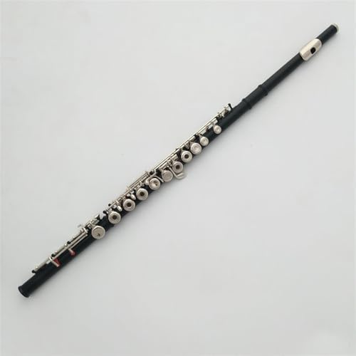 Querflöte Instrument Flöte 17 Offene Löcher, Schwarze Legierung, Klappenflöte, Anfänger-Performance-Flöte