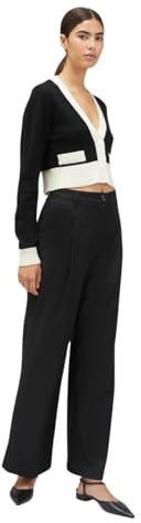 Motivi: Pantaloni Palazzo con Pieghe Nero. 46 Stagione Autunno Inverno 2024