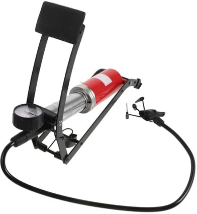 Gatuida Autoreifenpumpe Fußpumpe Für Auto Reifen Inflator Mit Barometer Zur Dekoration Und Druckanzeige Konvexe Anti-rutsch-design Pumpe Für Fahrzeug Motorrad Fahrrad Bälle