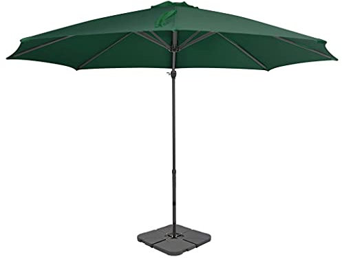 LLEZKBR Furniture Select Gartenschirm mit tragbarem Sockel, grün