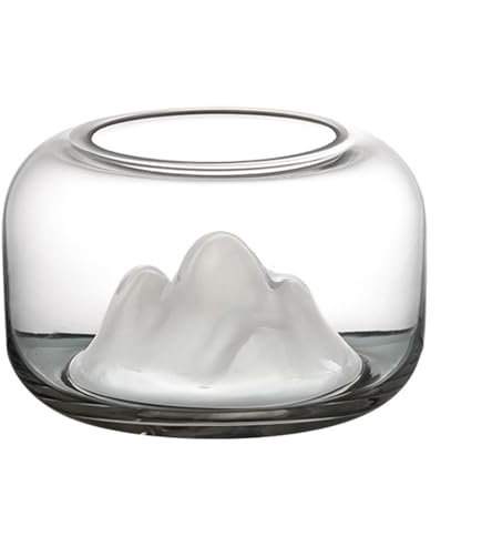 Fischschale Glasfischbehälter for den Schreibtisch, verdicktes transparentes Glas, rund, Kleiner Fischbehälter, Mini-Aquarium, Wohnzimmer, Schreibtisch, dekorative Ornamente Aquarium für