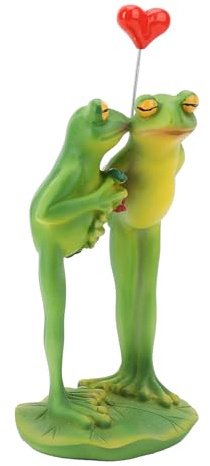 Phefop 3D - Jardín - Figuras en miniatura de rana, esculturas de rana, figuras de pareja con microexpresiones, decoración de ventana divertida y regalos, diseños innovadores