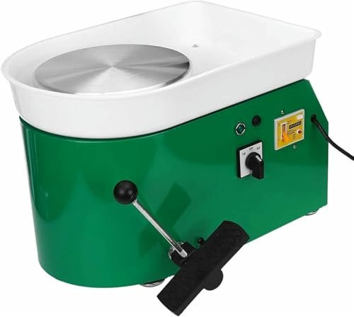 FLTRGO Tornio in Ceramica Elettrica, Macchina Ceramica di Fai -da -Te 700 W, Pedale per La Modellazione di Argilla, Lavoro in Ceramica, Strumenti in Ceramica per Argilla ~/