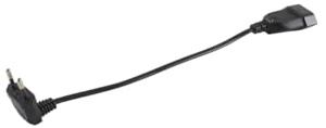Gorise Flaches Verlängerungskabel 2,5 A 250 V, Verlängerungskabel kurz Typ C Eurostecker auf Typ C Euro für TV Computermonitor Projektorlampe Haushaltsgeräte (0,3 M)