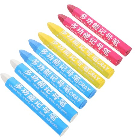 PERSELOSO 8 Piezas Marcadores de Neumáticos Rotuladores de Cera para Llantas Tinta Permanente para Ropa Colores Brillantes y Duraderos para de Automóviles