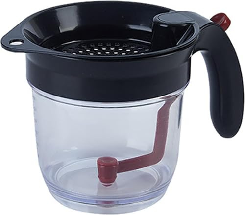 Oil Juice Separator - 4-Cup Fat Separator with Bottom Release & Grease Filter for Cooking - Skimmer for Oil and Juice Extraction