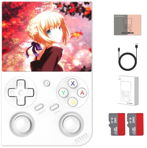 RG35XX PRO Consola Retro Portatil, Pantalla IPS de 3.5 Pulgadas, Consola de Videojuegos Portátil con Sistema Linux de Código Abierto, Tarjeta TF de 64/256 GB, Batería de 3200 mAh, 21000 Juegos Clásico