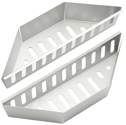 XUWEWI Kohlekorb Holzkohlekorb, Edelstahl-Holzkohlebehälter, Holzkohlebehälter, konturierte Kohlebrikett-Grillkörbe (2 Stück) Holzkohle Körbe