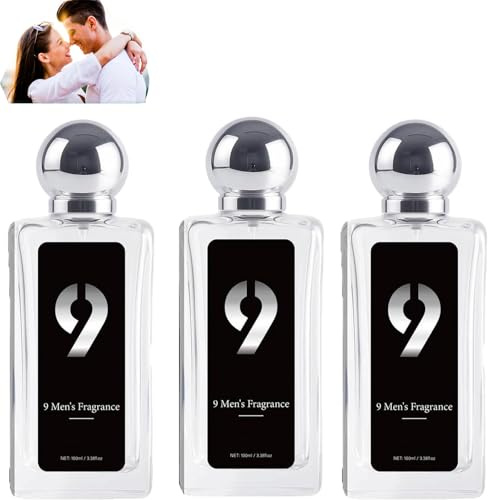 Cologne for Men Parfum, 9 Herrenduft, Eau de Parfum, tragbares Parfüm, langfristiges und anhaltendes Spray, geeignet für verschiedene Anlässe (3 Stück)