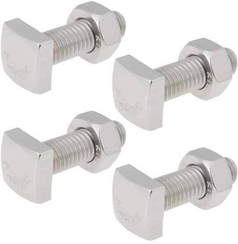 OTOTEC Lot de 4 Vis de Borne de Batterie M8 X 28 Mm avec écrous pour Voitures Et Bateaux