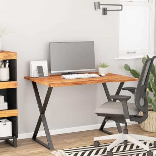 QJBSAVVA Piano d'appoggio 100 x 80 x 2,5 cm, in legno massiccio di acacia, piano di lavoro da cucina, per ufficio, casa, ufficio, sala da pranzo, interni ed esterni