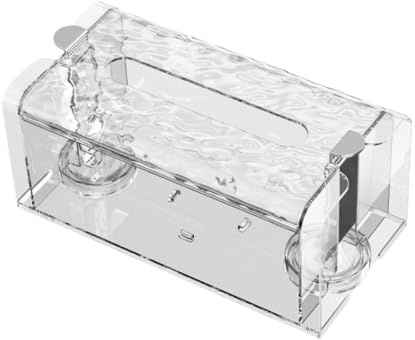 SUIOPPYUW Boîte de rangement pour mouchoirs en papier, distributeur de mouchoirs, organisateur salle bain avec ventouse et accès facile, pour tous les espaces, boîte rangement pour papier toilette