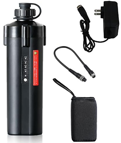 JHKJ Batteria per Mulinello da Pesca da 14,8V, 7000mAh, 10000mAh, Batteria per verricello Elettrico da 14,8 Volt con Borsa in Tessuto e caricabatteria per Motore da 0 a 150W,14.8v10000mah