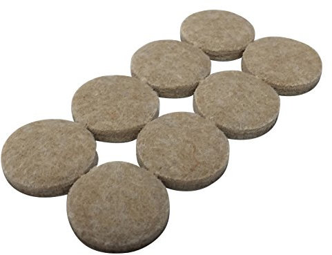 Felt Gard 38mm Round Adhesive Felt Pads to Protect Hardwood Floors | Durable & Strong Adhesion Stick On Table Chair Legs and Other Furniture | Beige, Set of 8 Pieces