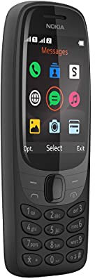 Nokia 6310 mit gebogenem 2,8 Zoll-Display, Zifferntastatur, 8 MB RAM, 16 MB Speicher (32 GB mit microSD-Karten), 1150 mAh Akku, 0,3 Megapixel Rückseitenkamera, UKW-Radio - Schwarz