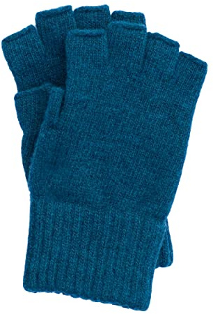 FosterNatur, Damen Fingerlose Wollhandschuhe, 100% Wolle extrafein