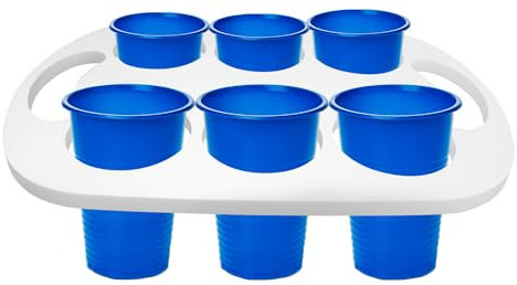 -60mm Holes- Ani-Safe 6 cup tray portable drinks holder carrier caddy office all inclusive holidays vending machine beer beverage festival bar plastic paper