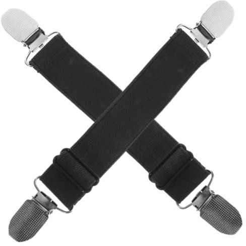 TOGEVAL 2stücke Stiefelclips Aus Metall Mit Elastischem Gummiband Für Hosenbefestigung Verstellbare Riemenclips Für Männer Und Frauen Befestigungsclips Für Gummibänder Hosenhalter Für Outd