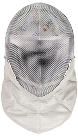 FSADYANG Fechtmaske, Fechtschutz, Degenfechthelm, Stichfestes 900N-Gewebe Mit Vollflächigem, Herausnehmbarem Futter, CFA-zertifizierte Fechtmaske in Wettkampfqualität(White,Medium)