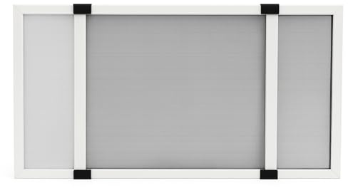Zanzariere Estensibile in fibra di vetro con telaio in alluminio per finestre facile da montare (Telaio Bianco, H70x90/172 cm)