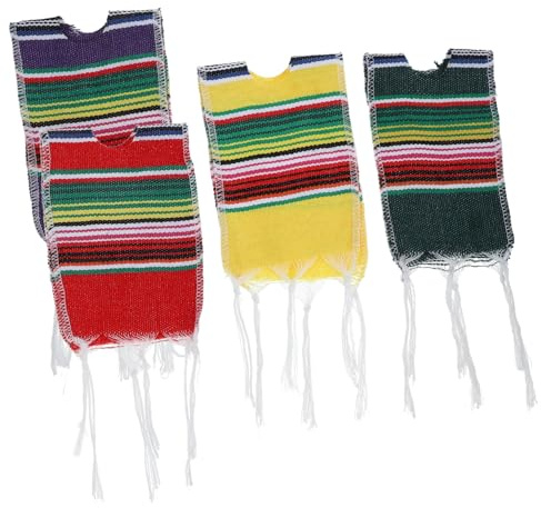 HEALEEP Poncho Decorativo para Botella de Vino, 4 Piezas de Algodón