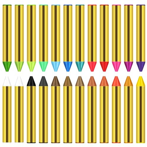 TOVINANNA Crayones de Pintura Facial Ecológicos 24 Colores Barras Suaves y Lavables para Maquillaje Corporal Kit de Pintura Facial Seguro para Halloween Cosplay y Eventos Artísticos