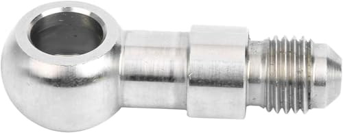 Aramox Banjoadapter, 304 Edelstahl Banjo Adapter Fitting, AN4 AN 04, Silber, M10