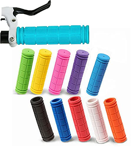 Botanique Handlebar Grips, Non-Slip Soft Rubber Cycling Grips, Waterproof for MTB BMX Cycle Road Mountain Bike Cycling Bicycle Multi Coloured (1 Pair) (Black)
