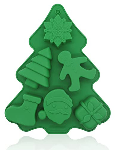 Christmas Silicone Mould, Christmas Tree Mould Christmas Chocolate Moulds Xmas Chocolate Candy Jelly Cake Baking Mould for Christmas Party Supplies
