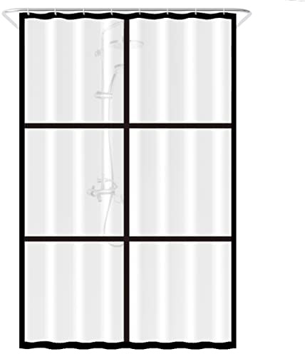 Loti Living Cortina de Ducha PEVA Mate Transparente 120x200 cm – Material PEVA – Impermeable, Ligero y Minimalista