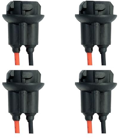 L & P Car Design 4x T10 W5W Fassung Stecker Lampenfassung Standlicht Parklicht Glas Sockel Glassockel Stecksockel W3W WY5W W2,1X9,5D für Lampen Glühlampen Glühbirnen