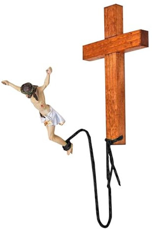Facynde Vintage Hölzerne Jesus Figur Kreuz Anhänger Christliche Gebet Memorial Dekoration Geschenk Holzkreuz Taufe Kruzifixe