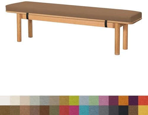 Kissen für Gartenbank, für Außenbereich, 180 x 45 x 5 cm, dick, Sitzkissen für Terrassenmöbel, rechteckig, für Rasen, Liege, Veranda, Schaukel, Langstuhl, braun, wetterbeständig
