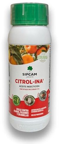 Aceite Parafina Citrol-Ina 500ml | Insecticida ECOLÓGICO Huerto y Frutales | Concentrado equivalente a 50 litros | Insecticida Cochinillas, Araña Roja, Acaros, Pulgón, Mosca Blanca... Nexum Market