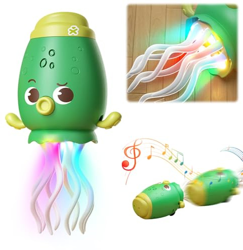 LETTERASHQP Electric Dancing Octopus Toy Tanzender Oktopus Spielzeug Tintenfisch Spielzeug Oktopus Krabbelspielzeug Musikalische Spielzeuge Mit LED-Lichtern Und Musik für Junge Mädchen