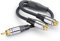 sonero® Premium Adaptateur Audio Subwoofer, 0,20 m, RCA mâle à 2X RCA Femelle, Noir