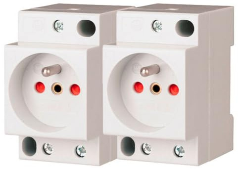 EATON - Lot de 2 prises modulaires 16A, 250V AC, avec sécurité enfant