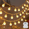 cshare Globe String Lights, 19.7ft 40 LED Christmas Fairy Lights Outdoor/Indoor, with Timer IP65 Waterproof for Jar Garden Camping Christmas Indoor Outdoor Decorations, Warm White.