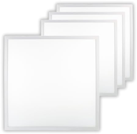 LUXULA 4x LED Panel 62x62cm Rasterleuchte - 36W 3600lm - 4000K Neutralweiß - flimmerfrei - mit Netzteil 230V - LED Deckenleuchte für Rasterdecke - Einlegeleuchte Büroleuchte Gewerbe