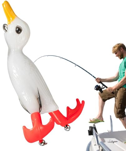 Top Water Enten-Angelköder, Entenköder - Soft Propeller Duck Lure Swimbait - Ploppende und spritzende Füße, realistisches Entlein, schwimmender künstlicher Köder für Männer