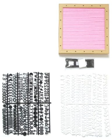 Yurhuit Tablero de Letras de Fieltro, Tablero de Mensajes de Fieltro, Tableros de Letreros Intercambiables, Letrero de Anuncio de Rosa