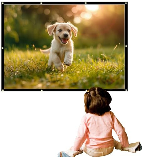 Pantalla portátil, pantalla de proyectores plegables, proyector para exteriores, pantalla de proyectores para tabletas, exteriores, proyector portátil con diseño plegable para tabletas, smartphones, y