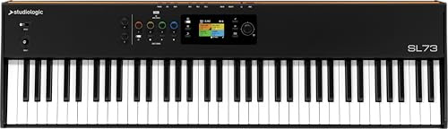 STUDIOLOGIC - SL73 MK2 Master Keyboard 73 teclas pesadas Hammer Action con Aftertouch, interfaz audio USB-C, MIDI 2.0, controles DAW, integración Numa Player