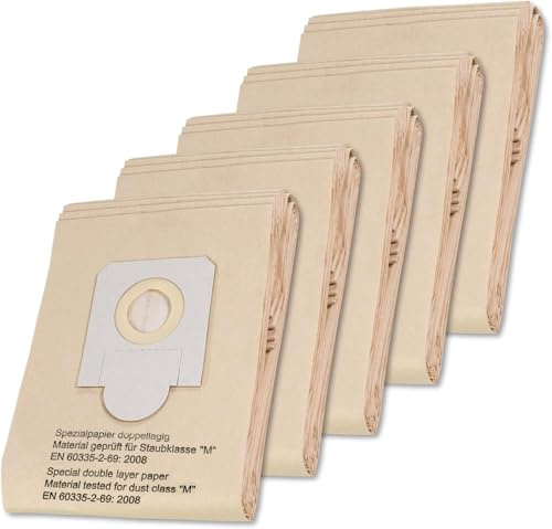 FEDBAGZ 5x Staubsaugerbeutel kompatibel mit Kärcher NT 45/1, NT 55/1, WD 4, WD 5, Alternative für 6.904-123, 6.904-290, 6.904-285 Beutel, Papier Filterbeutel mehrlagig