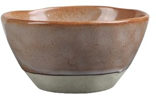 Cuenco de arroz pequeño de cerámica de gran capacidad, vajilla japonesa retro gruesa de 4.5 pulgadas, barro liso