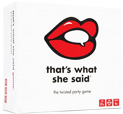 That's What She Said Game - The Hilariously Twisted Party Game Adults Only, White,red