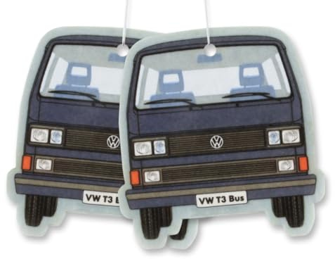 BRISA VW Collection Distributeur de parfum rafraîchissant en forme d'arbre à motif Volkswagen T3 Bus (Fraîcheur/Bleu/Ensemble de 2)